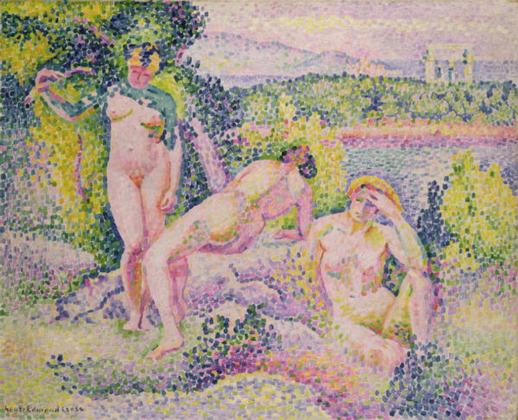 Detail of Three Nudes, 1906 by Henri-Edmond Cross