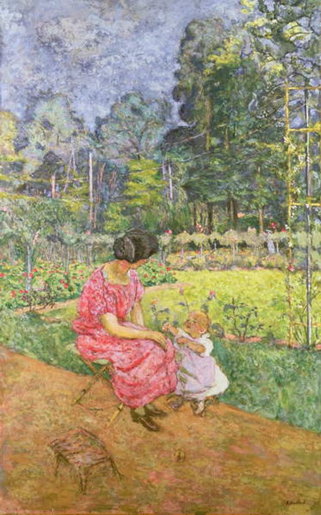 Detail of Woman and Child in a Garden by Edouard Vuillard