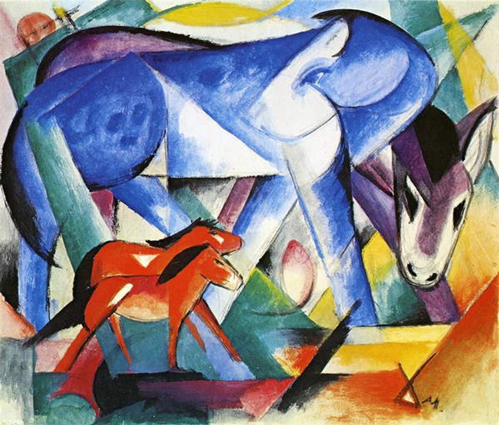 Detail of The First Animals, 1913 by Franz Marc