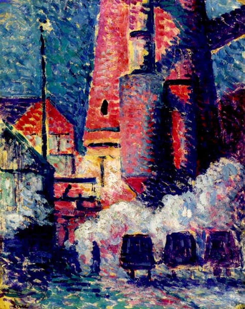 Detail of Tall Furnaces, 1896 by Maximilien Luce