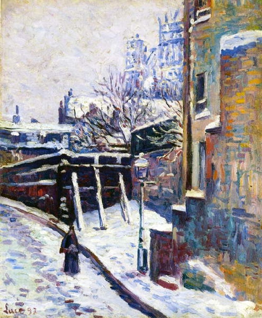 Detail of Montmartre, Paris, 1897 by Maximilien Luce