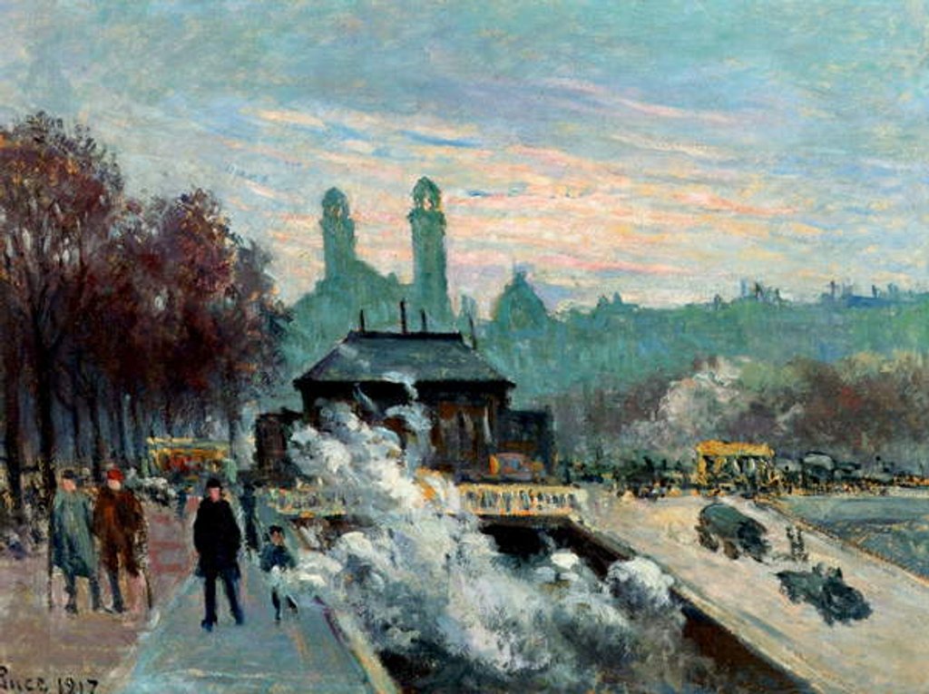 Detail of The Trocadero, Paris, 1917 by Maximilien Luce