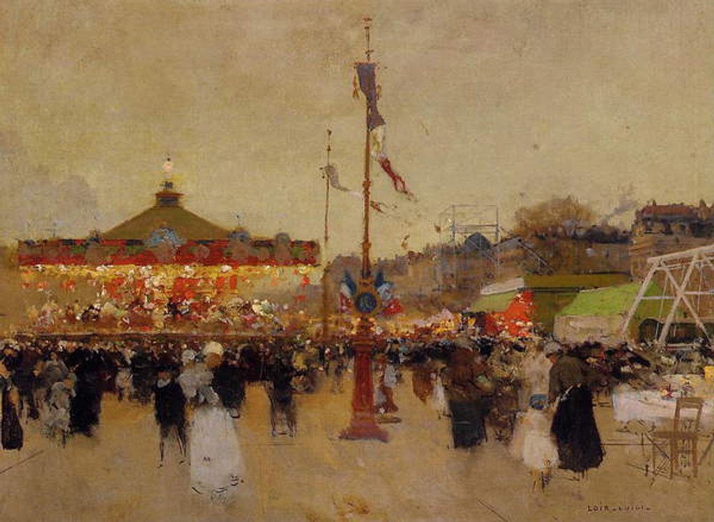 Detail of At the Fair by Luigi Loir