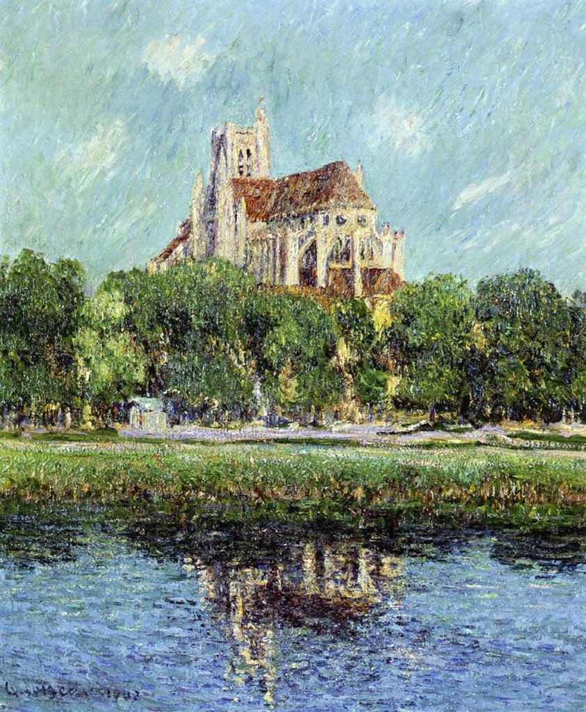 Detail of The Cathedral at Auxerre, 1907 by Gustave Loiseau