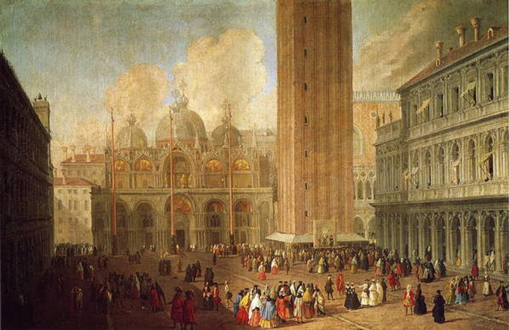 Detail of Piazza San Marco, Venice, c.1722 by Luca Carlevaris