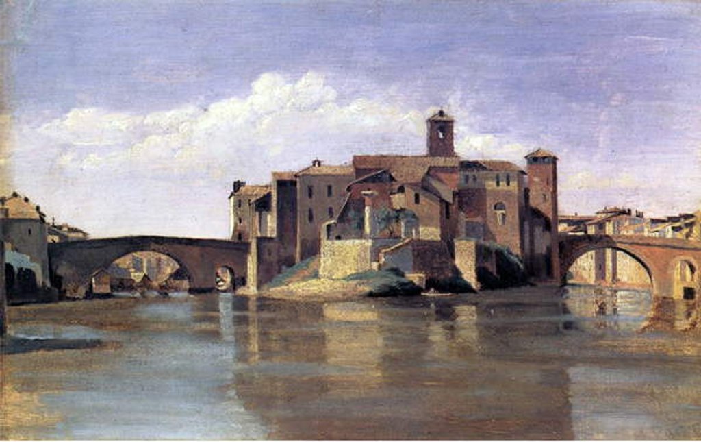 Detail of The Island of San Bartolomeo, 1826-28 by Jean Baptiste Camille Corot