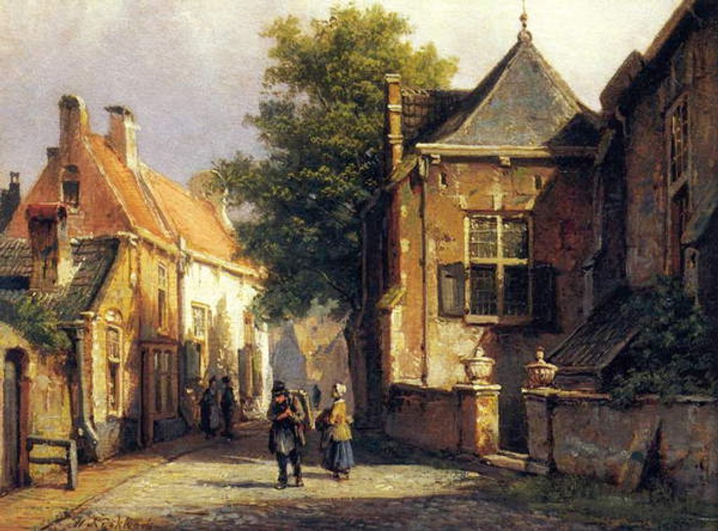 Detail of In Amsterdam by Willem Koekkoek