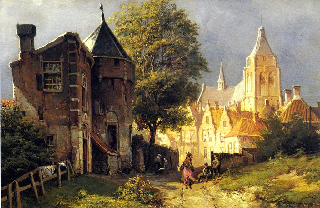 Detail of Amsterdam by Willem Koekkoek
