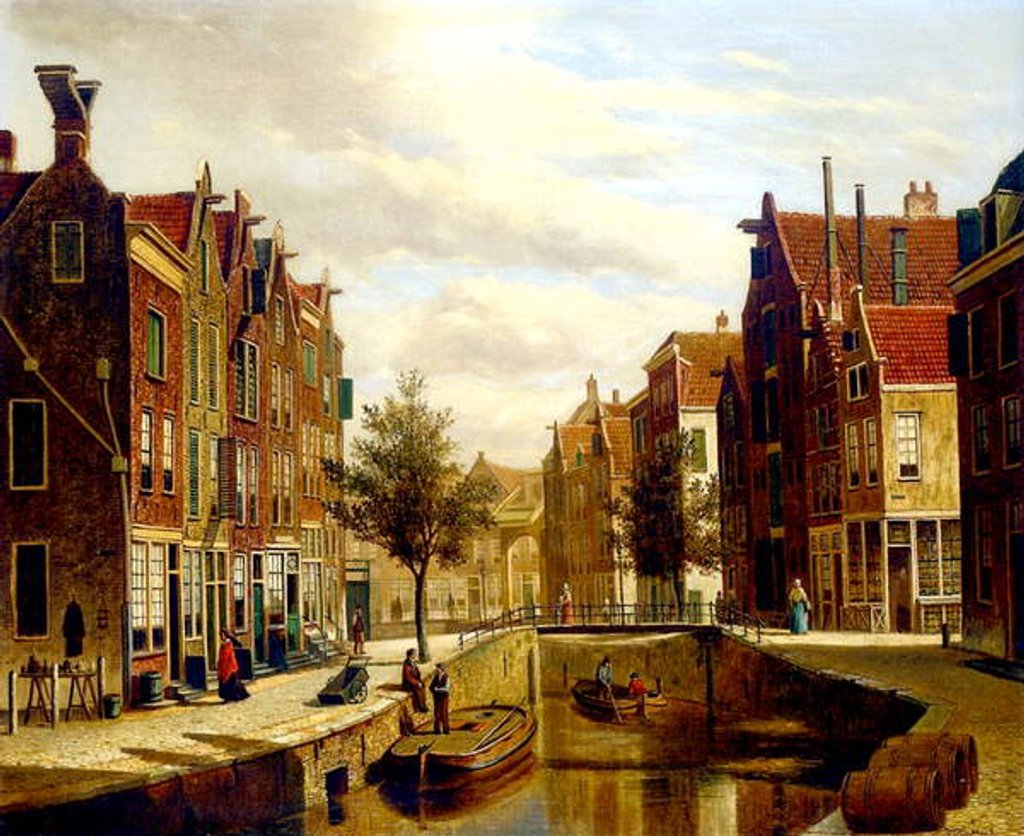Detail of A Dutch Canal by Willem Koekkoek