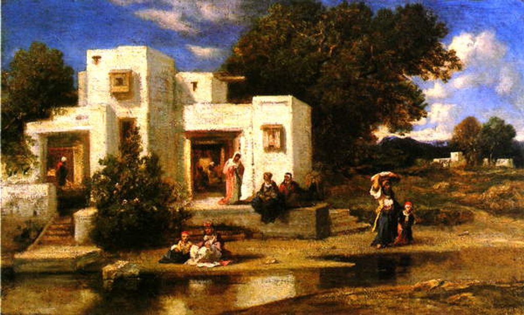 Detail of A Turkish House by Narcisse Virgile Diaz de la Pena