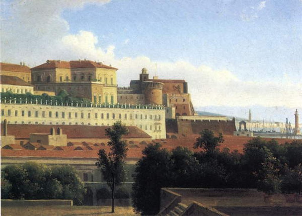 Detail of Naples, the Palazzo Reale, c.1780 by Alexandre Hyacinthe Dunouy