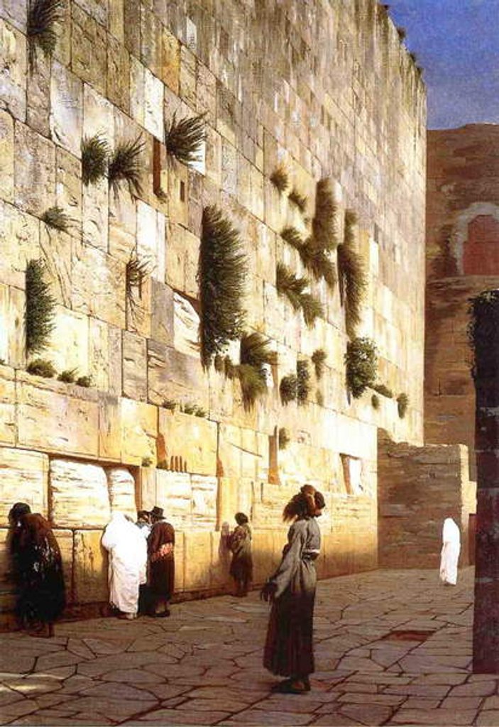Detail of The Wailing Wall, Jerusalem, 1869 by Jean Leon Gerome