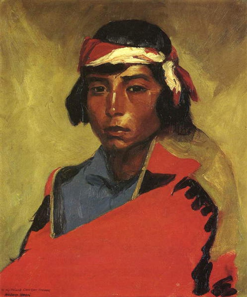 Detail of Boy from the Tesuque Pueblo, 1916 by Robert Cozad Henri