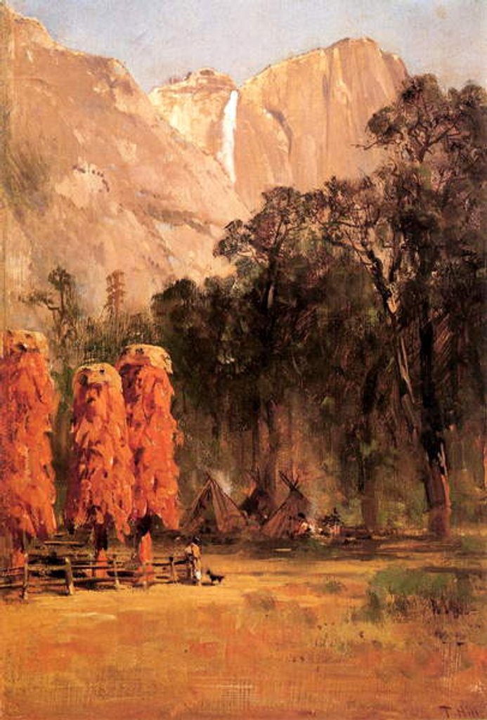 Detail of Acorn Granaries of the Piute Indians, c.1873 by Thomas Hill