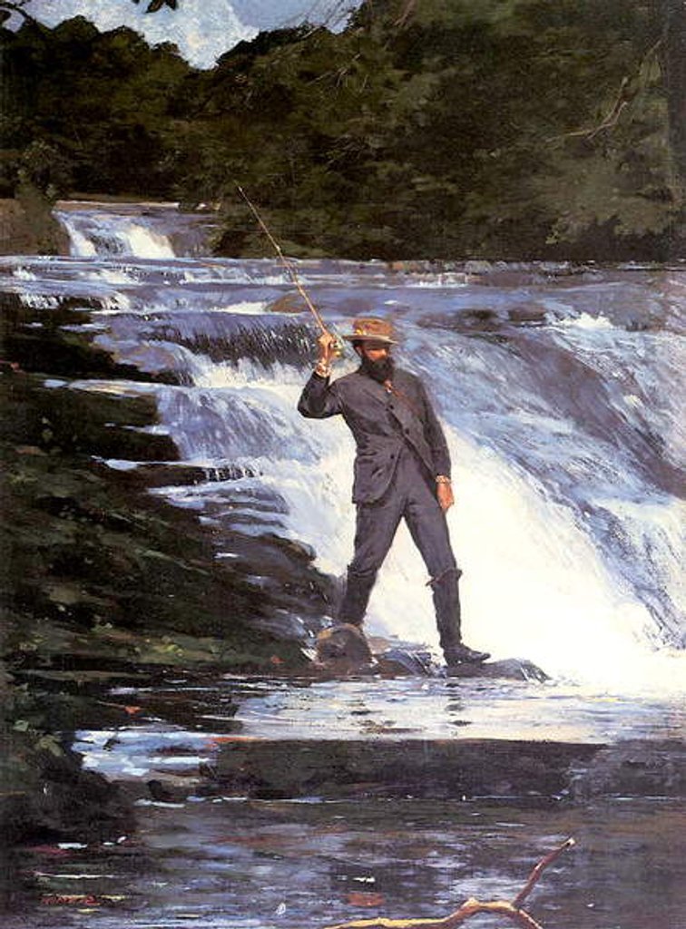 Detail of An Angler, 1874 by Winslow Homer