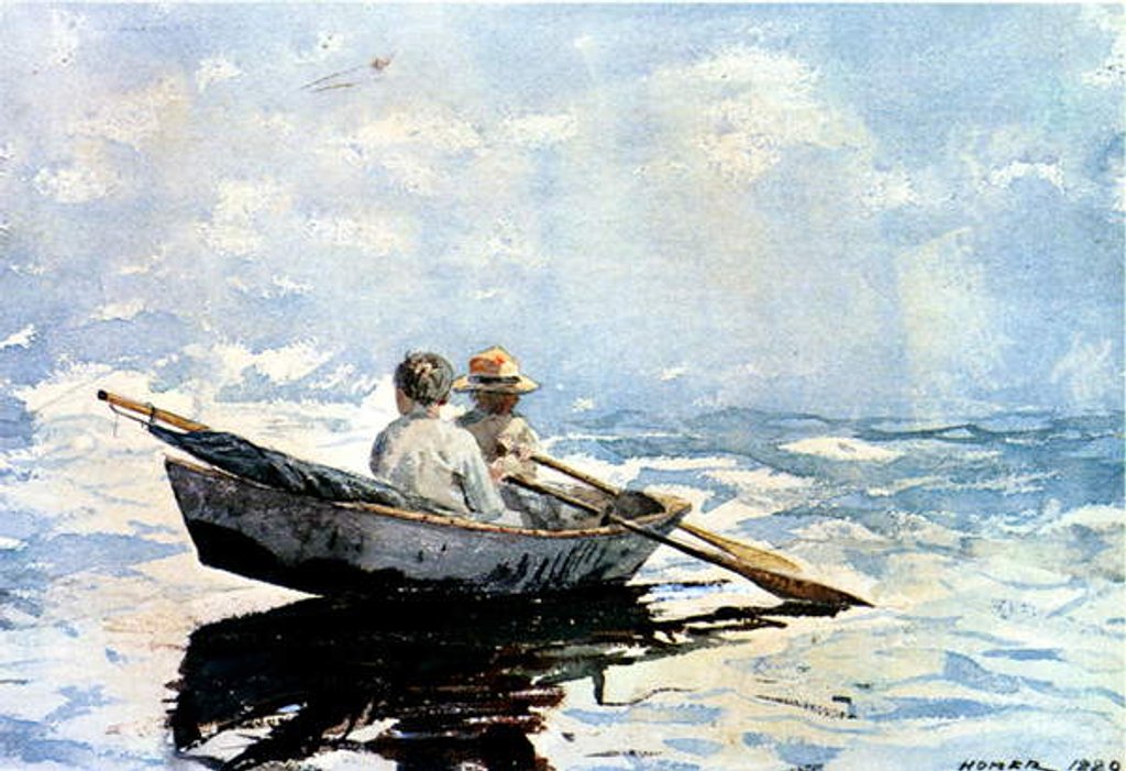 Detail of Rowing the Boat, 1880 by Winslow Homer