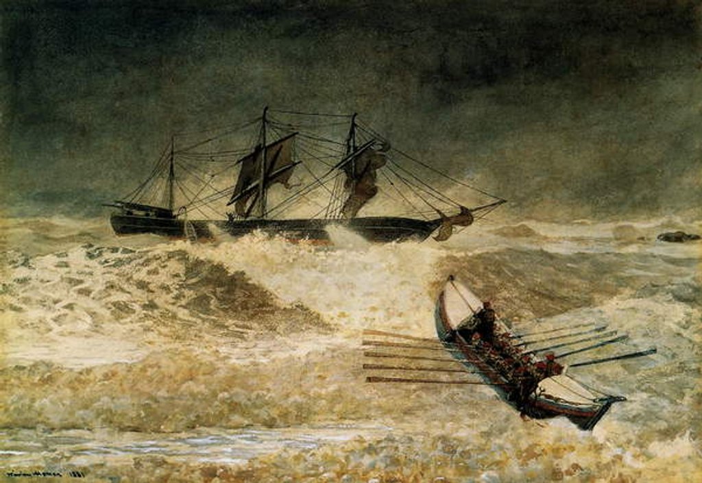 Detail of The Wreck of the Iron Cloud, 1881 by Winslow Homer