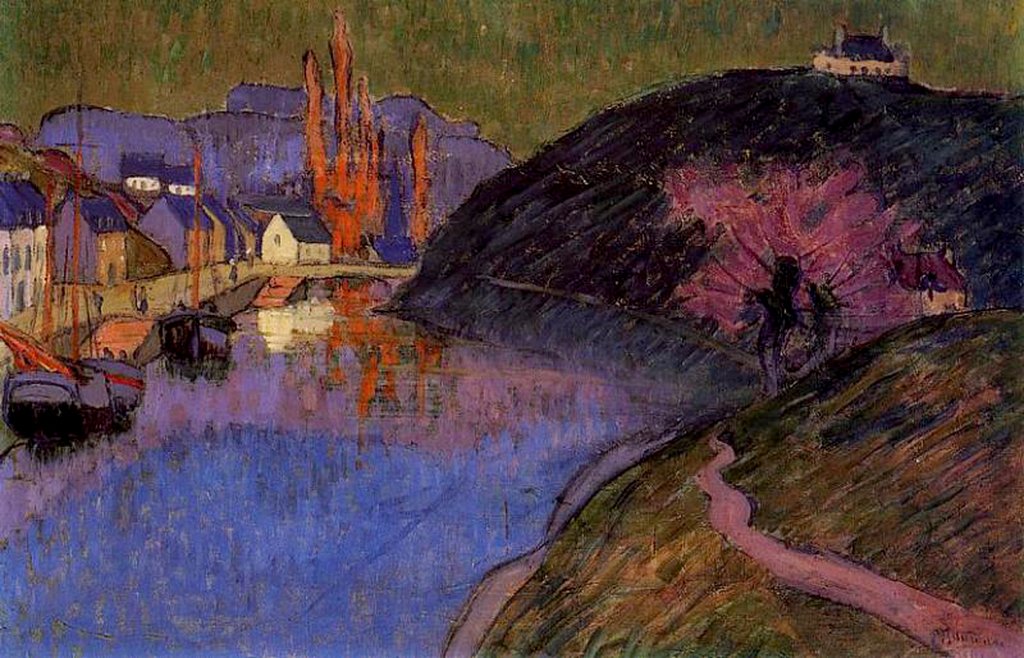Detail of The Port of Pont-Aven, Brittany, 1891 by Emile Jourdan