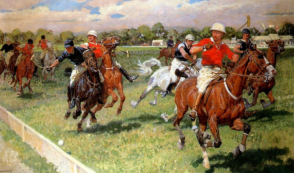 Detail of A Game of Polo, 1911 by Ludwig Koch