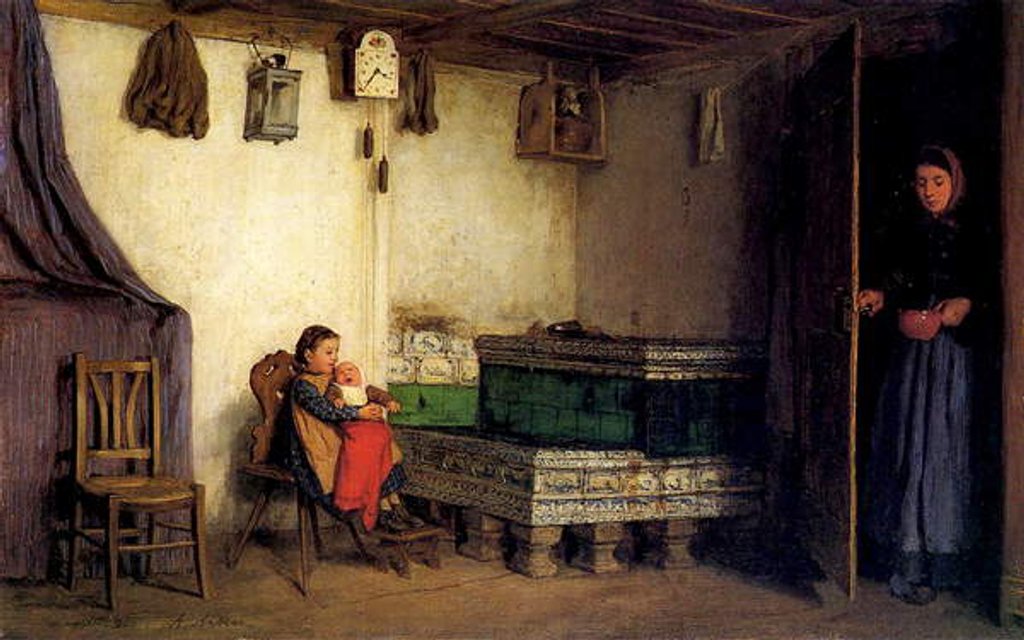 Detail of Interior of a Cottage, c.1870-77 by Albert Anker