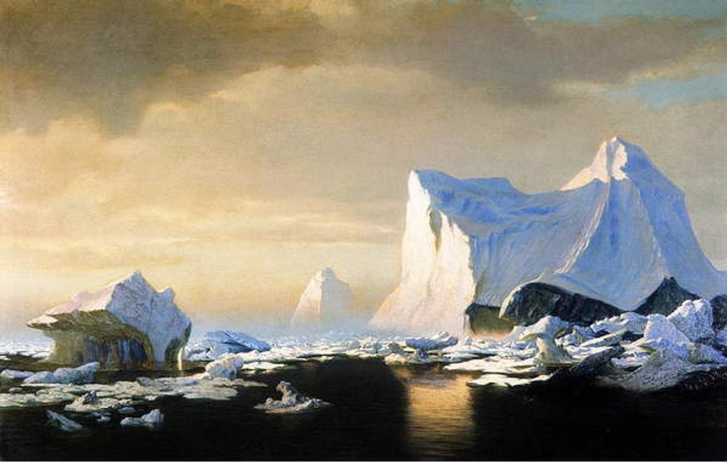 Detail of Icebergs, 1882 by William Bradford