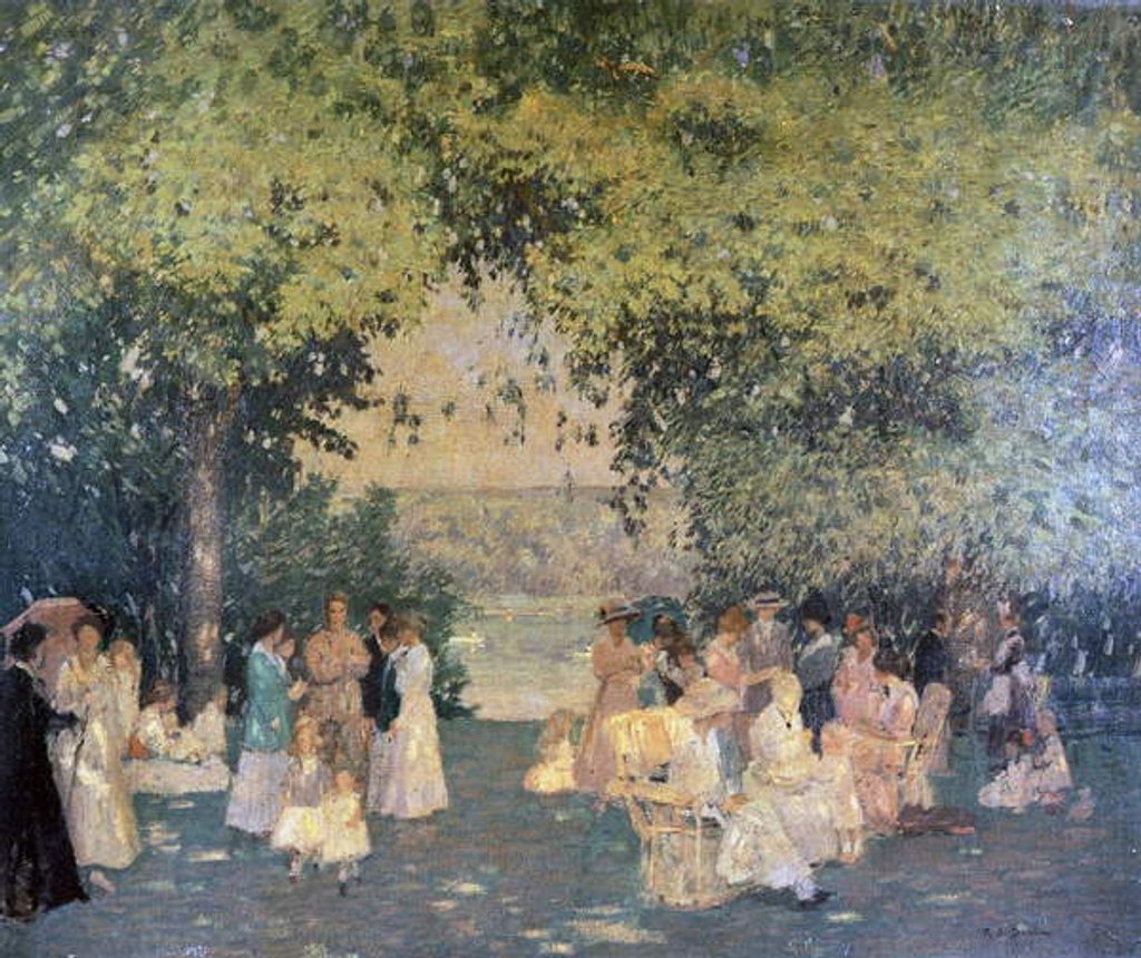 Detail of A Summer Gathering, 1920 by Rae Sloan Bredin