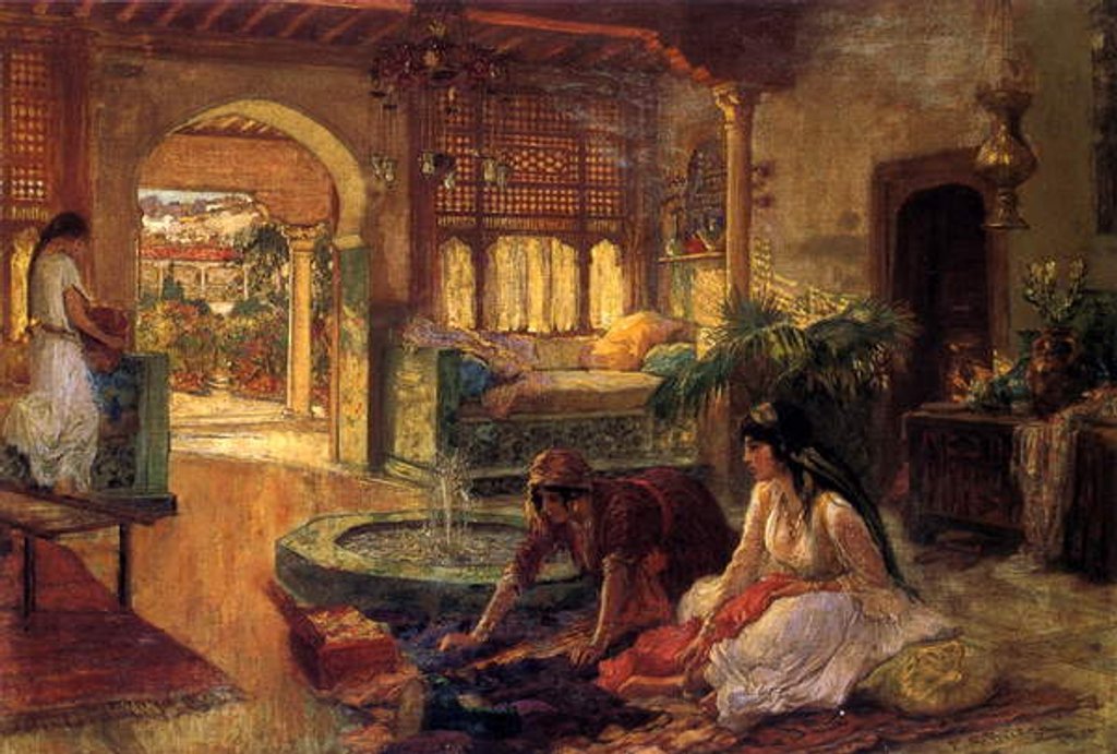 Detail of An Oriental Interior, 1900 by Frederick Arthur Bridgman