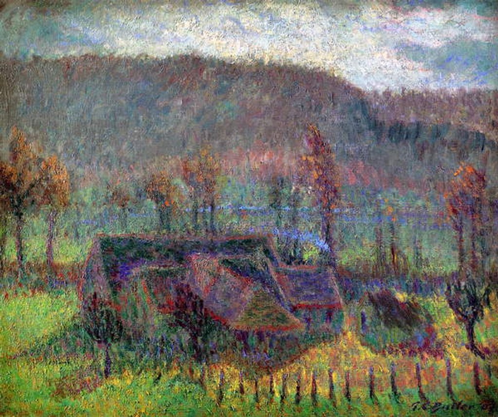 Detail of Cottages at Giverny, c.1907 by Theodore Earl Butler