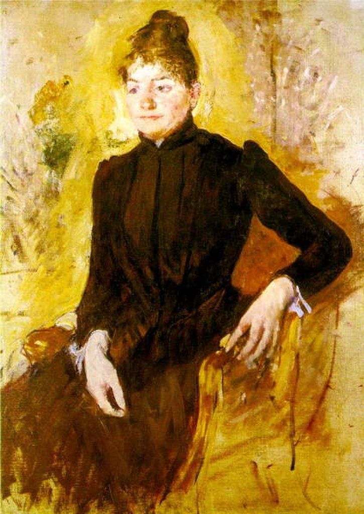 Detail of Young Woman in Black, c.1882 by Mary Stevenson Cassatt