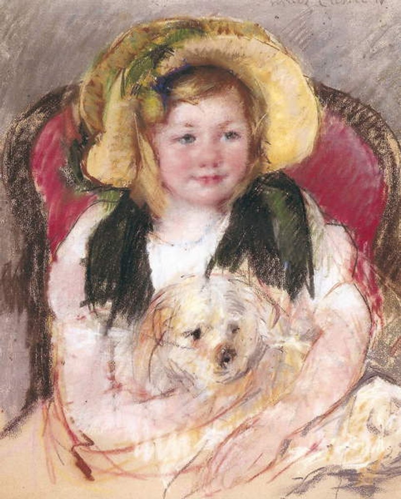 Detail of Sara with her Dog in an Armchair, 1901 by Mary Stevenson Cassatt