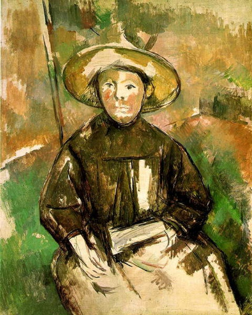 Detail of Girl with a Straw Hat, 1896 by Paul Cezanne