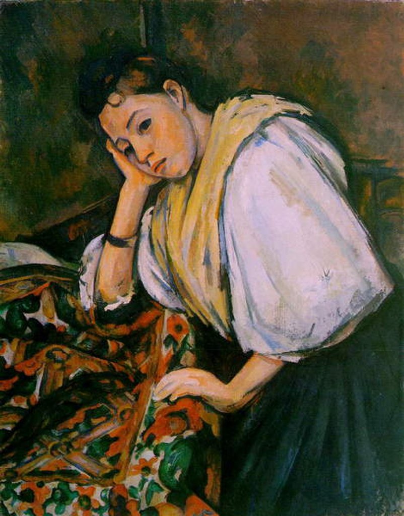 Detail of An Italian Girl, c.1900 by Paul Cezanne