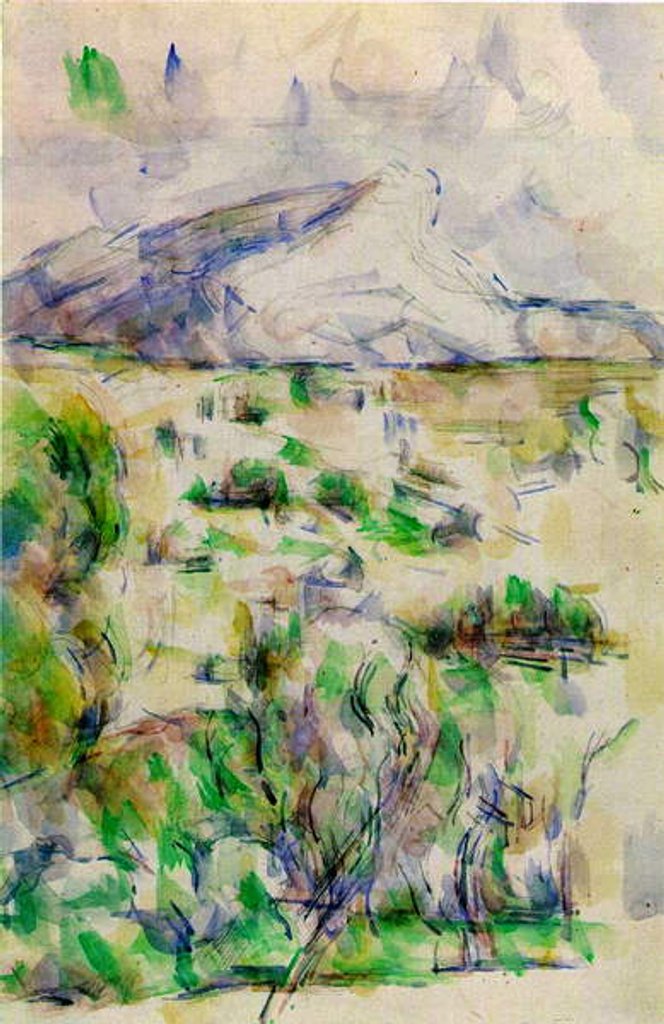 Detail of Mont Sainte Victoire from les Lauves, 1902-06 by Paul Cezanne