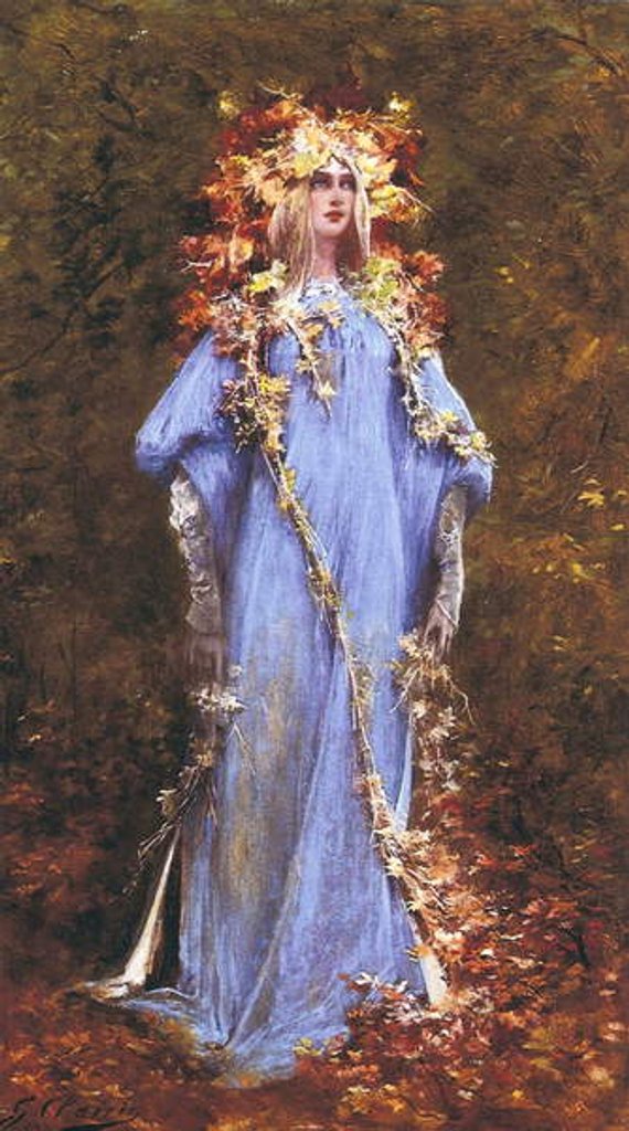 Detail of Ophelia by Georges Clairin