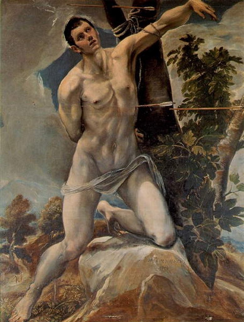 Detail of San Sebastian, 1576-79 by El Greco