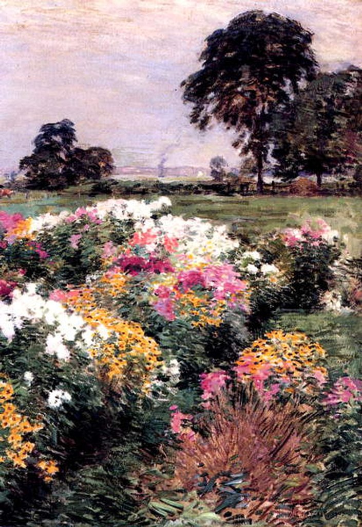 Detail of A Display of Flowers, 1903 by Willard Leroy Metcalf