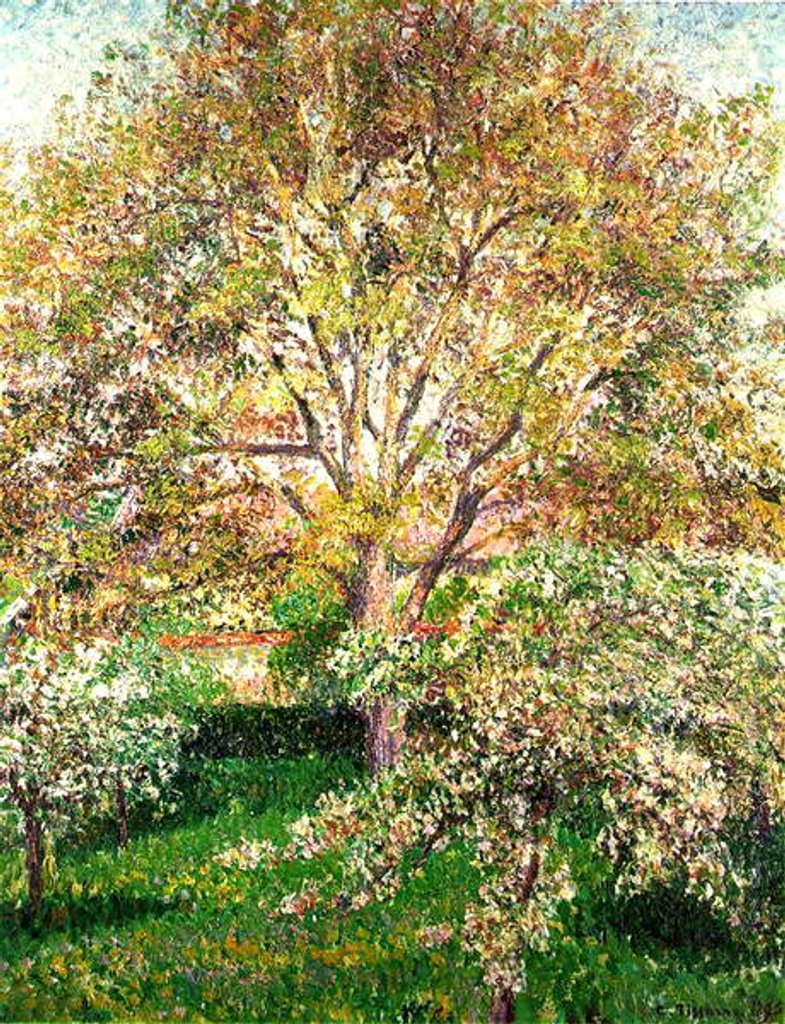 Detail of Trees in Bloom at Eragny, 1895 by Camille Pissarro
