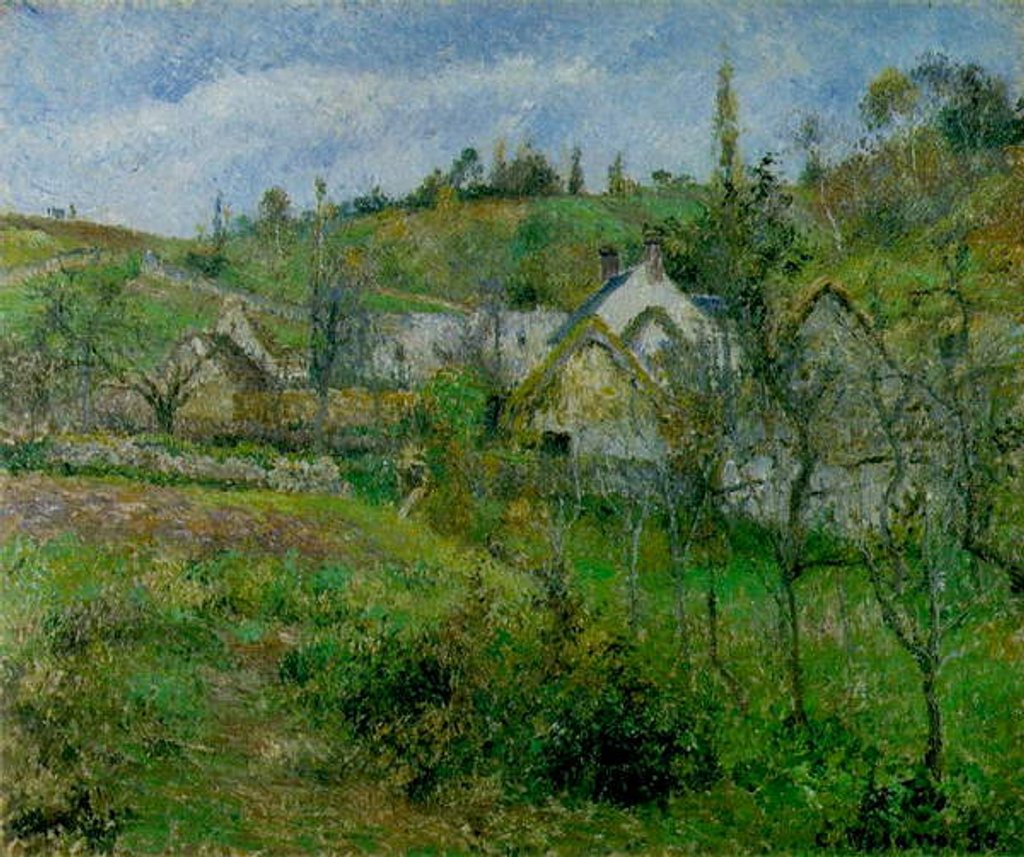 Detail of The Valhermeil, near Pontoise, 1880 by Camille Pissarro