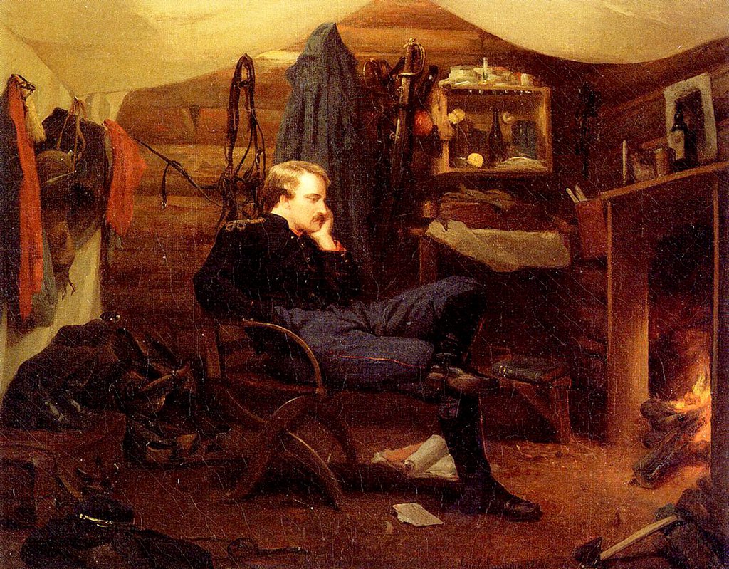 Detail of Winter Quarters in Virginia, Army of the Potomac, 1866 by George Cochran Lambdin