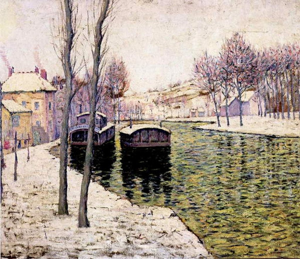 Detail of Barges on the Seine, 1894 by Ernest Lawson
