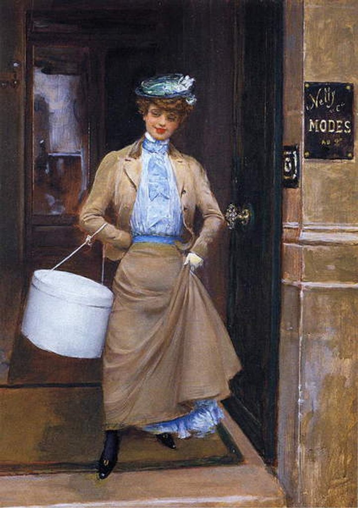 Detail of The Modist by Jean Beraud