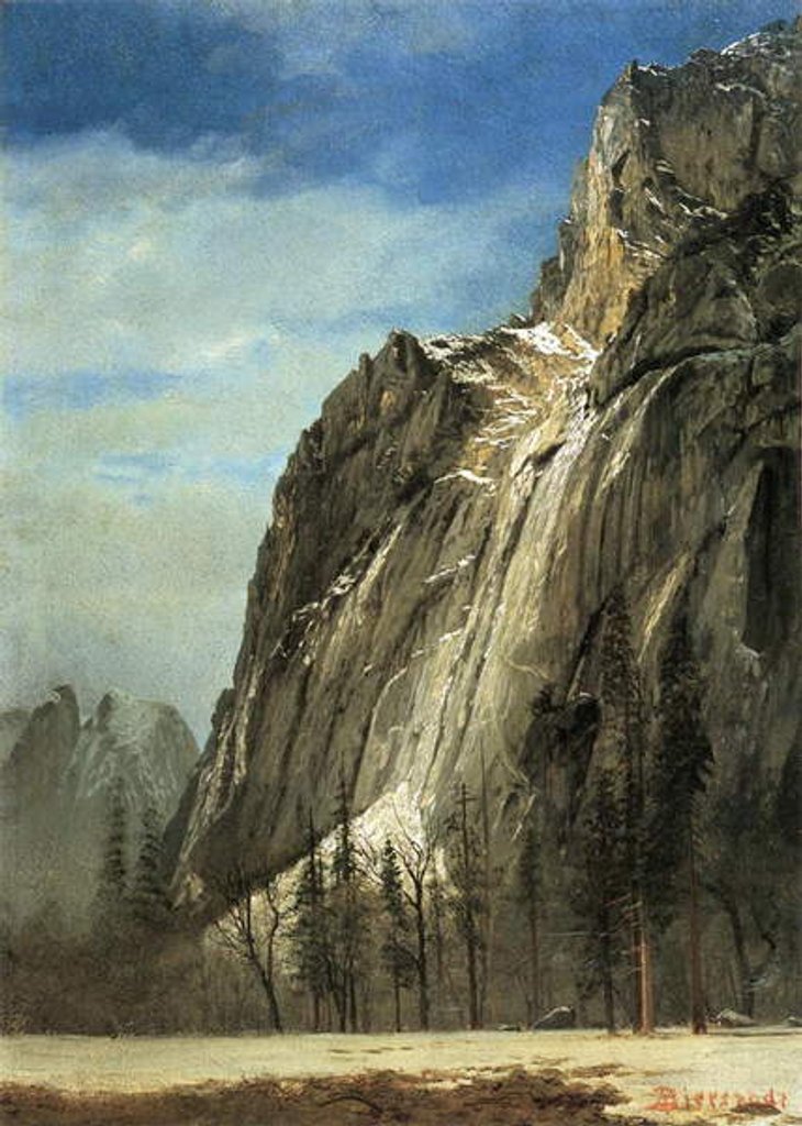 Detail of Cathedral Rocks, Yosemite, c.1872 by Albert Bierstadt