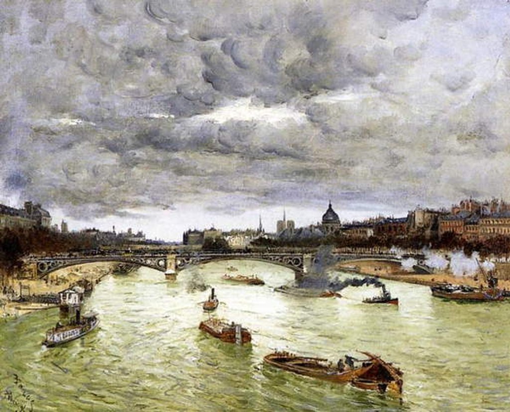 Detail of Paris, the Seine and Alexander III's Bridge, 1896 by Frank Myers Boggs