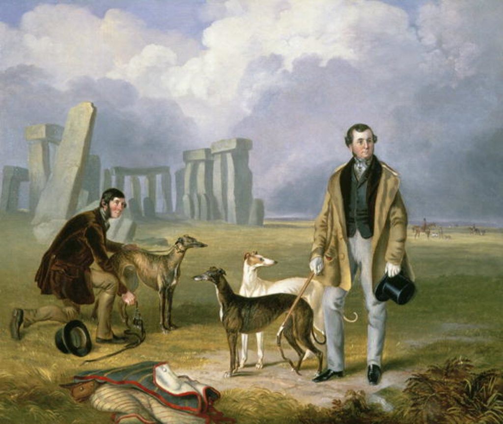 Detail of Charles Randell with Greyhounds, 1849 by James Flewitt Mullock