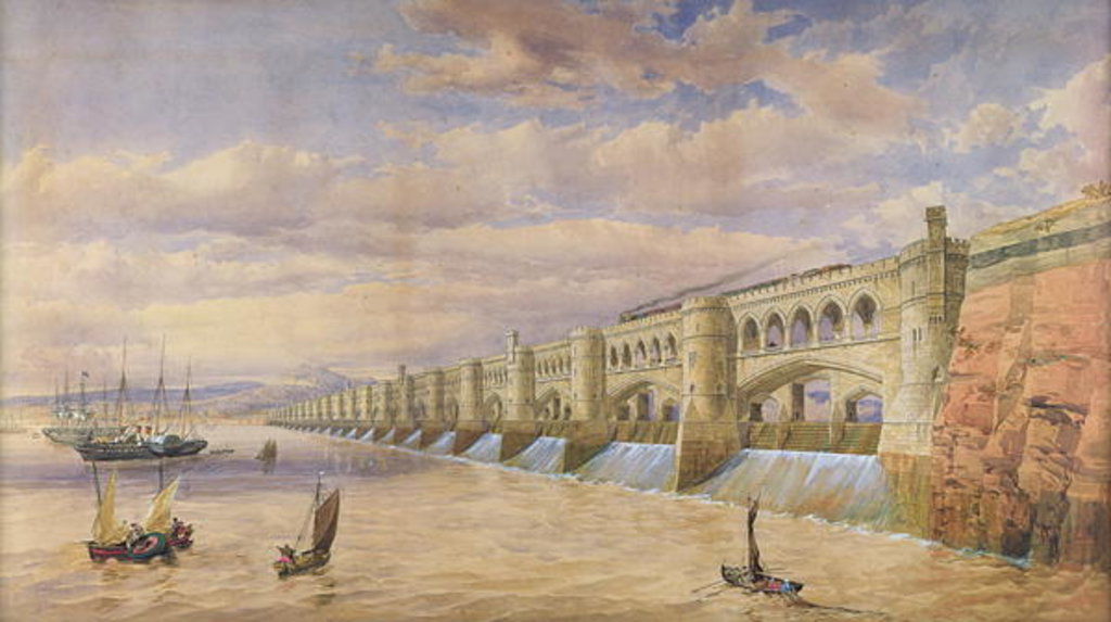 Detail of Proposed Barrage across the River Severn by Thomas Fulljames