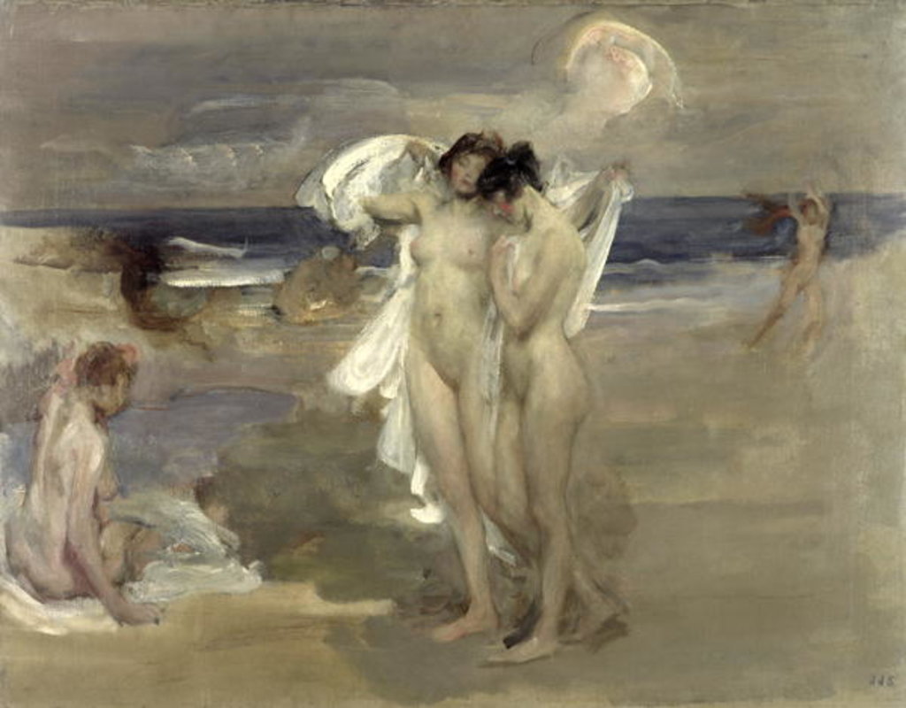 Detail of The Bathers by James Jebusa Shannon