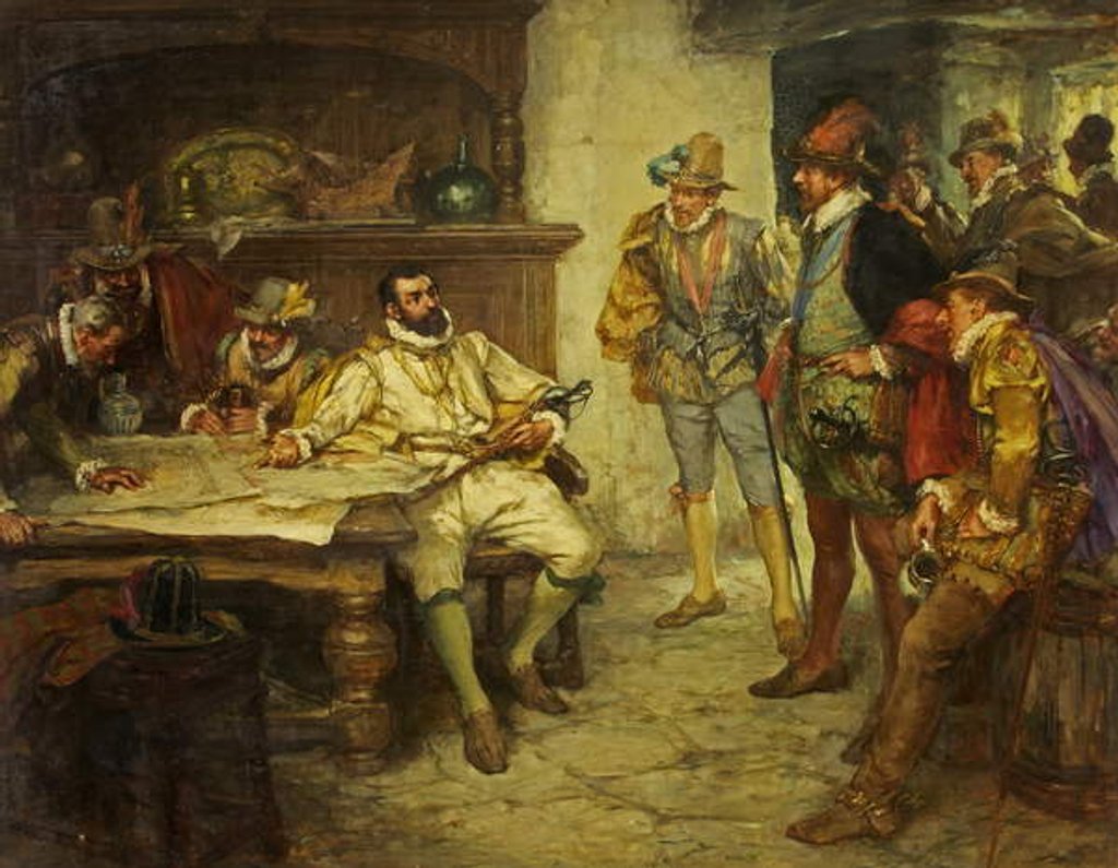 Detail of Martin Frobisher's new road to Cathay by Arthur David McCormick