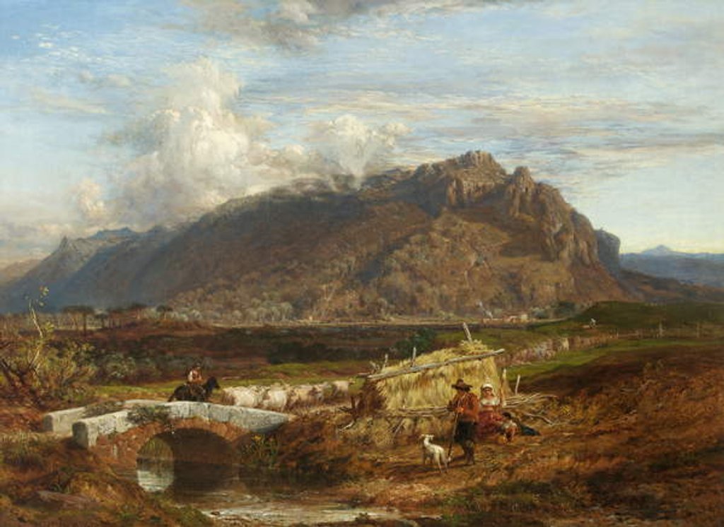 Detail of Monte Soracte in Roman Campagna, 1863 by Frederick Lee Bridell