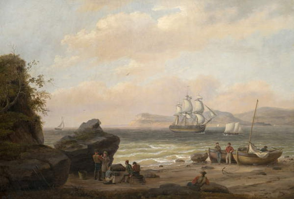 Detail of Marine View, 1835 by Thomas Birch