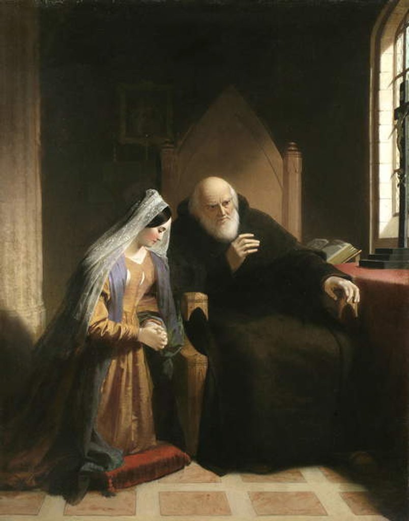 Detail of The Confessional, 1847 by William Edward West